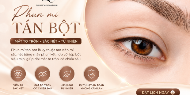 Phun mí tán bột – Bí quyết đôi mắt to tròn cuốn hút